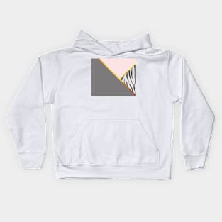 Abstract zebra print, color blocking Kids Hoodie